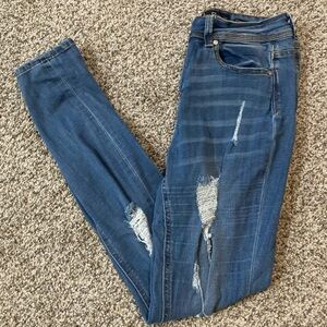 Indigo Rein Blue Denim Distressed Jeans